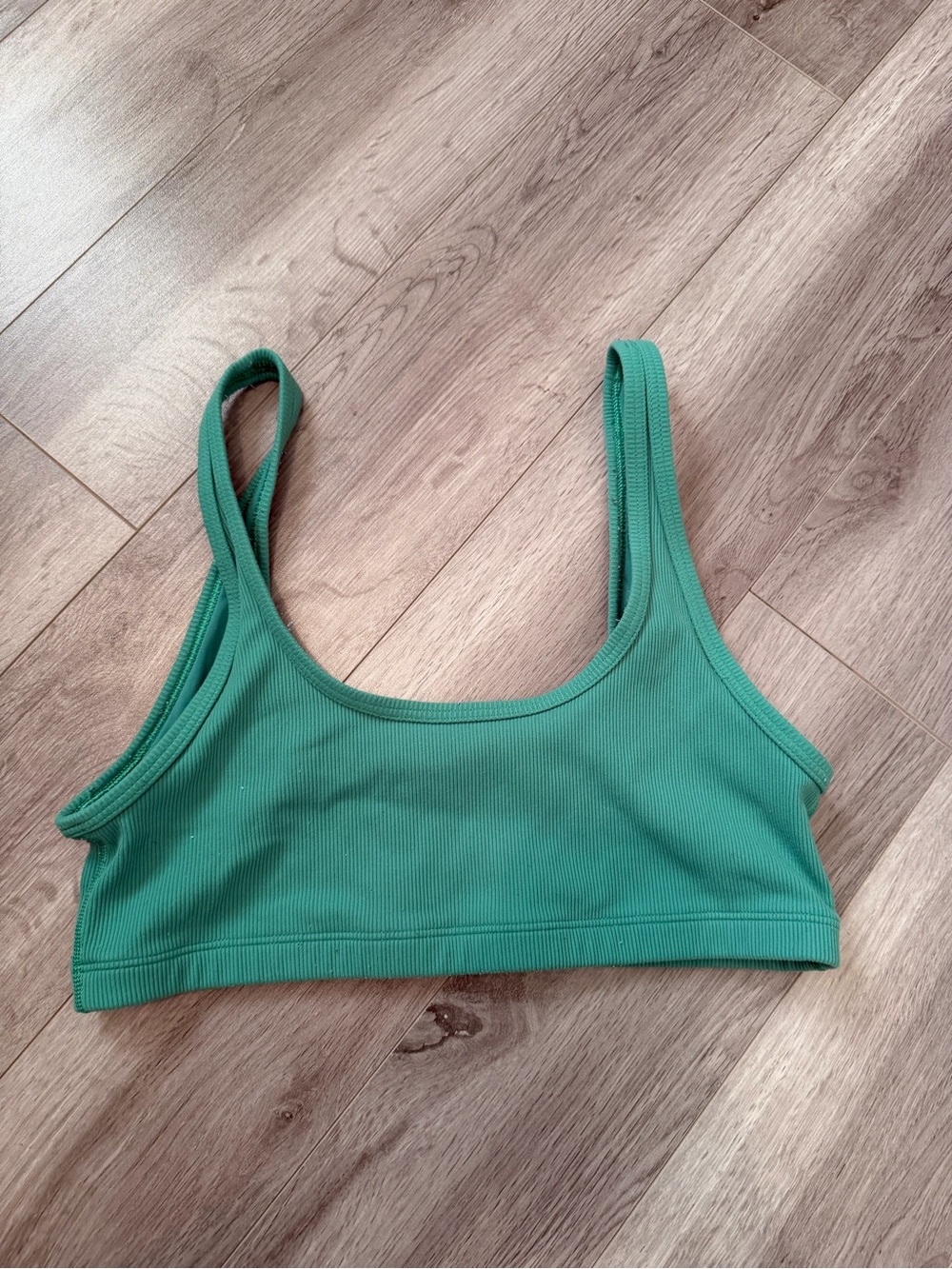 ARITZIA - TNA Green Ribbed Mini Bra Top Size Large